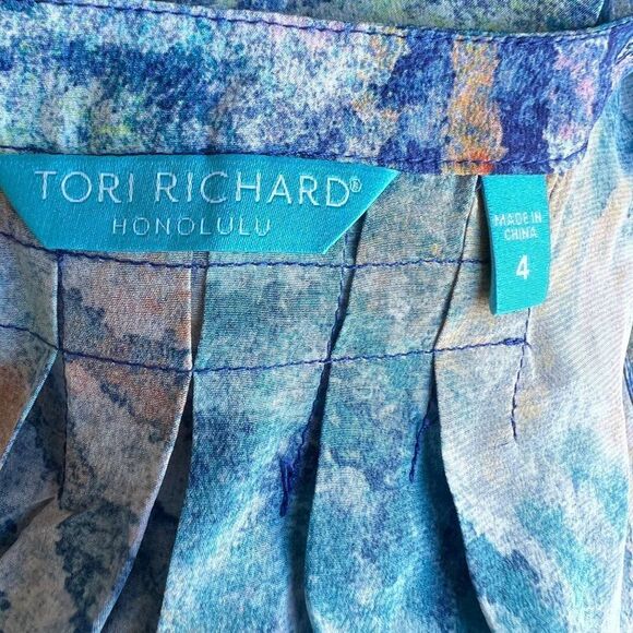 Tori Richards Honolulu 100% Silk Hawaiian Shift Dress Size 4 - Picture 5 of 6